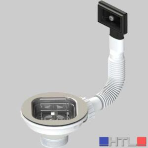PILETTA TAPPO QUADRATO "MULTI STYLE" LUCIDA CON TROPPO PIENO RETTANGOLARE - Finitura lucida