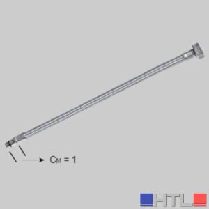 FLESSIBILE INOX PER MONOCOMANDI LAVELLI 3 VIE CM 35 - F 1/2 x M 08