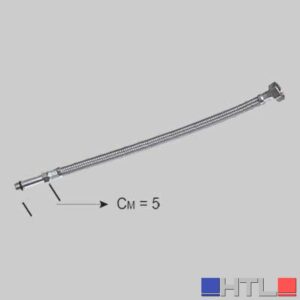 FLESSIBILE INOX PER MONOCOMANDO LUNGO - F 1/2 x M 10 cm 100