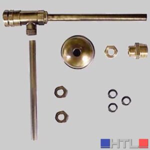 RUBINETTO PER CASSETTA WC DOPPIA CANNETTA BRONZATO - 3/8 x 10