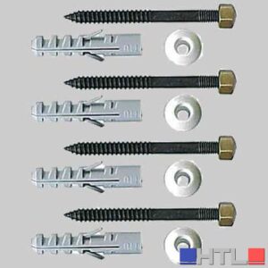 KIT FISSAGGI VASO/BIDET BRONZATI - 6 x 80