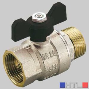 VALVOLE A SFERA PASSAGGIO TOTALE M-F FARFALLA ALLUMINIO - 1/2 PN 50