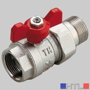 VALVOLE A SFERA PASSAGGIO TOTALE F CON BOCCHETTONE A FARFALLA - 1" DN 25 PN 40