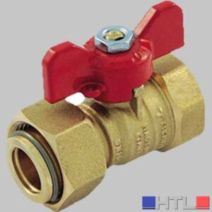 VALVOLA A SFERA DIRITTA FEMMINA C/GIRELLO - 1"X1"