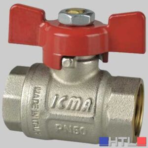 VALVOLA A SFERA F/F A PASSAGGIO TOTALE C/FARFALLA IN ALLUMINIO - 1" PN 40