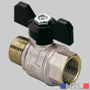 VALVOLE A SFERA PASSAGGIO TOTALE M-F CON LEVA FARFALLA ALLUMINIO MOD. TORNADO - 1" 1/4 DN 32 PN 25