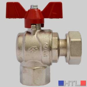 VALVOLA AD ANGOLO FEMMINA CON DADO GIREVOLE - 1"X1"1/4 G