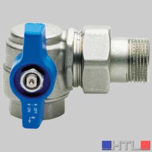 VALVOLA A SQUADRA PER COLLETTORI CON PRESA FRONTALE DX - 1"