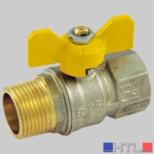 VALVOLA SFERA GAS M/F FARFALLA ALLUMINIO - 1/2 MOP5