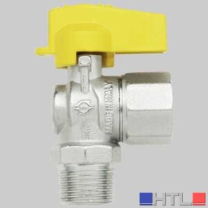 RUBINETTO A SQUADRO GAS M/F - 1/2 - 1/2