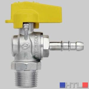 RUBINETTO A SQUADRO GAS MASCHIO PORTA GOMMA - 1/2 x 14