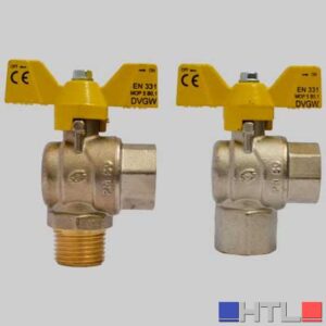VALVOLA SFERA AD ANGOLO FARFALLA ALLUMINIO - 1" F/F