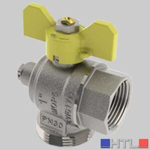 VALVOLA AD ANGOLO POST-CONTATORE CON PRESA - 1 x 1"1/4