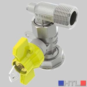 VALVOLA A SFERA POST-CONTATORE AD ANGOLO CON CHIAVE COLLEGAMENTO DIRETTO AL CONTATORE - 1" x 1"1/4