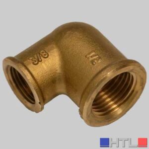 RACCORDO A GOMITO RIDOTTO F/F OTTONE GIALLO - 1" x 1/2