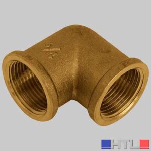 GOMITO FEMMINA/FEMMINA OTTONE GIALLO - 1" x 1"