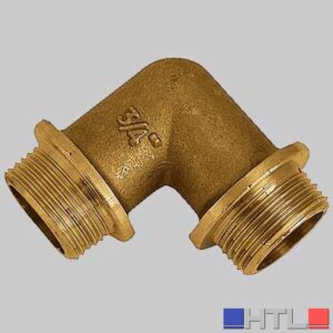 GOMITO MASCHIO/MASCHIO OTTONE GIALLO - 1" x 1"