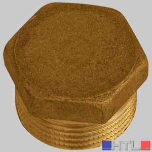 TAPPO MASCHIO ESAGONALE OTTONE GIALLO - 1"