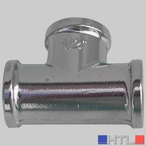 RACCORDO A TEE OTTONE CROMATO - 1" x 1" x 1"