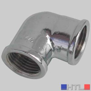 GOMITO FEMMINA/FEMMINA OTTONE CROMATO - 1" x 1"