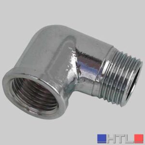 GOMITO MASCHIO/FEMMINA OTTONE CROMATO - 1" x 1"