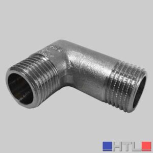 GOMITO MASCHIO/MASCHIO OTTONE NICHELATO - 1" x 1"