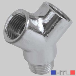 RACCORDO Y MASCHIO OTTONE CROMATO - M 1/2 x F 1/2 x F 1/2