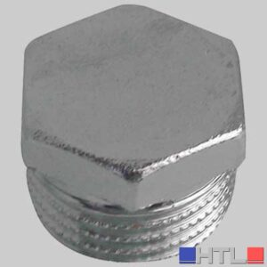 TAPPO MASCHIO ESAGONALE OTTONE CROMATO - 1"