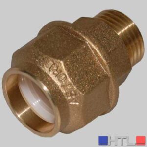 RACCORDO DIRITTO MASCHIO ANELLO RESINA - 20 x 1/2