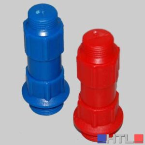 Tappo prova impianti doppio - 3/4 - 1/2 Blu