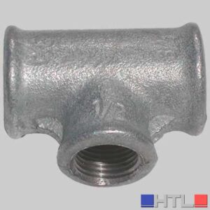 TEE RIDOTTO ZINCATO - 1" x 1/2 x 1"