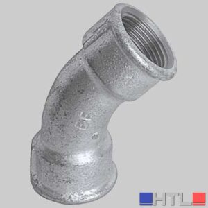 CURVA A 45° FEMMINA/FEMMINA ZINCATA - 1"