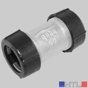 RACCORDO A COMPRESSIONE IN GHISA DOPPIO - 19,7 - 21,8 DN 15