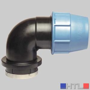 RACCORDO A GOMITO FEMMINA PLASTICA - 110 x 3"