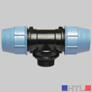 TEE 90° CON DERIVAZIONE MASCHIO PLASTICA - 50 x 1"1/2