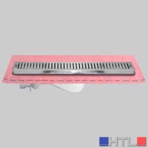 CANALETTA PER DOCCIA CON GRIGLIA E GUAINA - Kit cm 45 - guaina 1 m²