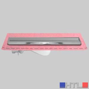CANALETTA PER DOCCIA CON PORTA PIASTRELLA E GUAINA - Kit cm 45 - guaina 1 m²