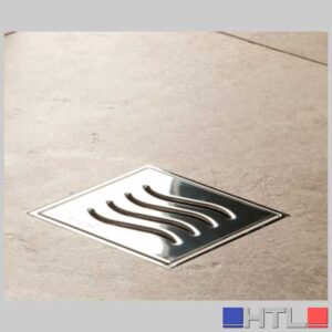 SIFONE PER DOCCIA A PAVIMENTO CON GRIGLIA - 10x10 uscita dm 50