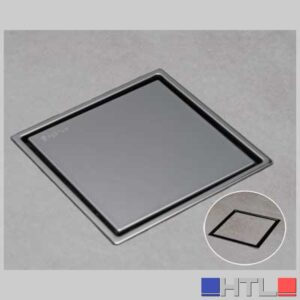SIFONE PER DOCCIA A PAVIMENTO GRIGLIA A SCOMPARSA - 15x15 uscita dm 50