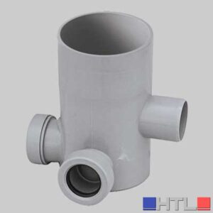 POZZETTO GRIGIO ALTO 3 VIE DM 100 - H 170 Ø 40 Usc. Ø 40