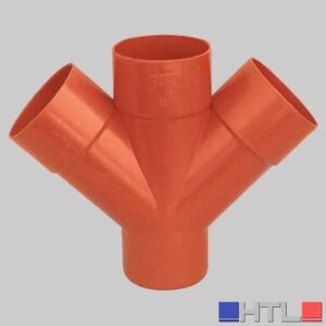 DERIVAZIONE DOPPIA 45° PVC - 100