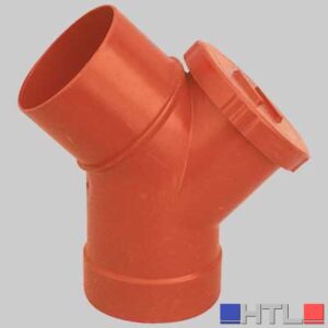 CURVA A 45° CON ISPEZIONE PVC - 100
