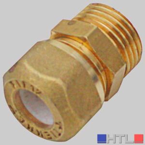 RACCORDO DIRITTO MASCHIO CON OGIVA P.T.E.F. - 16 x 1/2 - 1/2 x 1/2