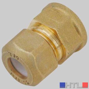 RACCORDO DIRITTO FEMMINA CON OGIVA P.T.E.F. - 10 x 1/2 - 1/2 x 1/2