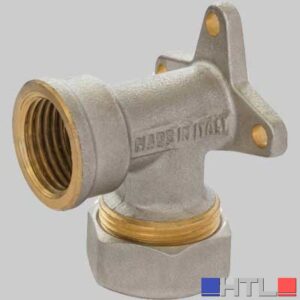 GOMITO CON FLANGIA 3 FORI O-RING - 12 x 1/2