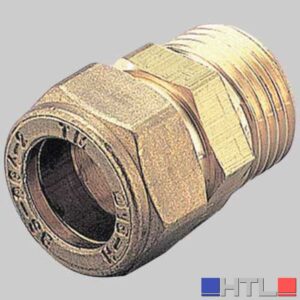 RACCORDO DRITTO MASCHIO CON OGIVA OTTONE - 10 x 1/2