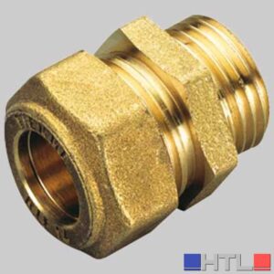 RACCORDO DIRITTO MASCHIO CON O-RING GIALLO - 10 x 1/2