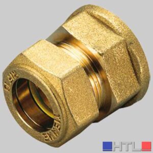 RACCORDO DIRITTO FEMMINA CON O-RING GIALLO - 14 x 3/4