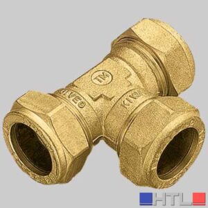 RACCORDO A TEE 3 DADI CON OGIVA OTTONE - 10 x 10 x 10