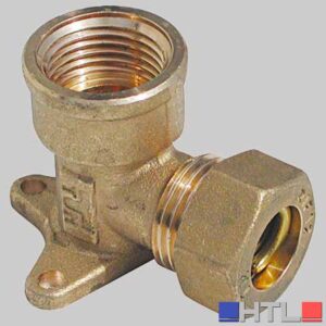 GOMITO CON FLANGIA 3 FORI O-RING TIEMME - 12 x 1/2